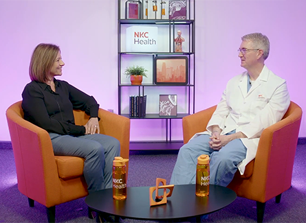 Traci Manis and Dr. Gimple screenshot from the podcast