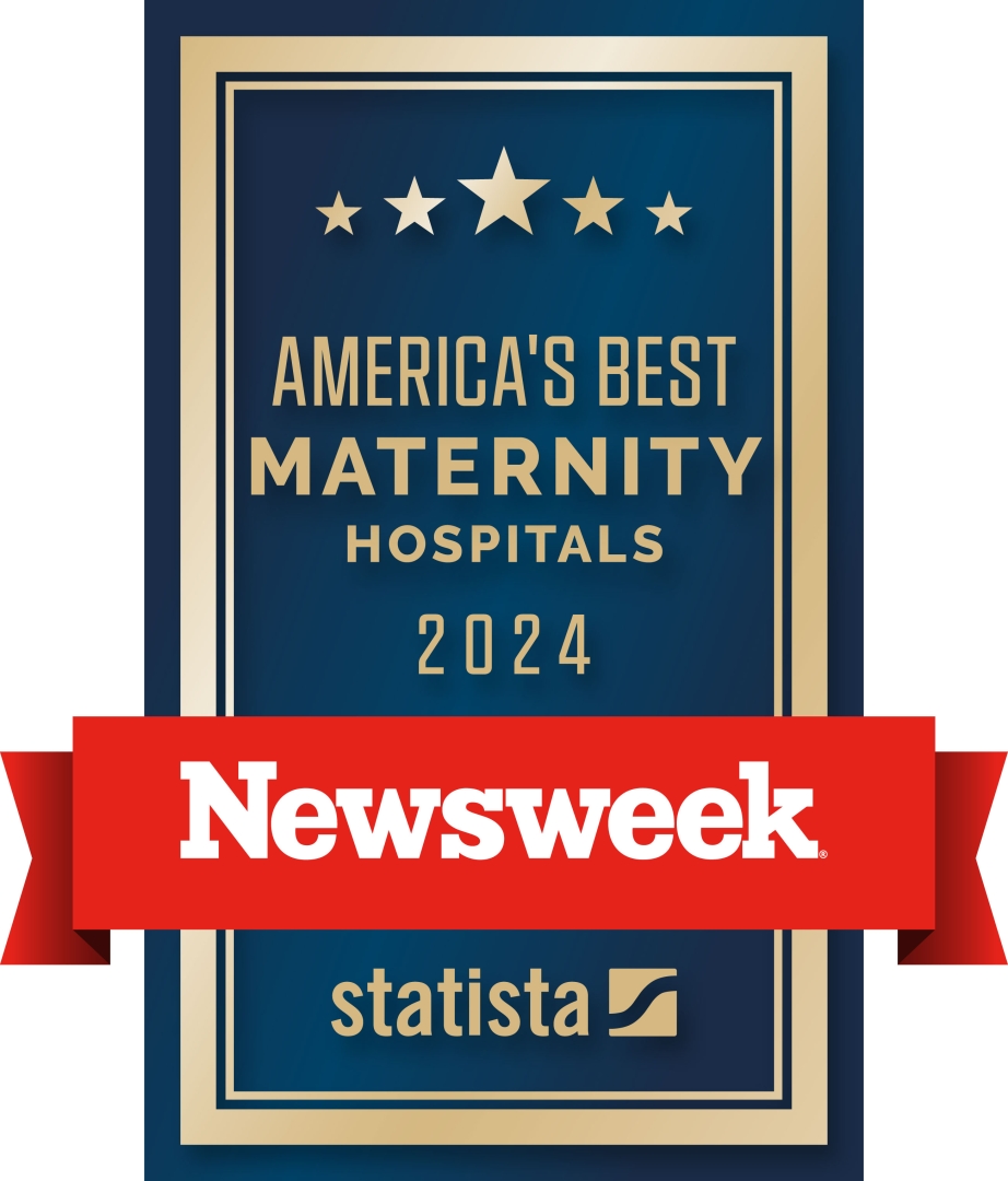 Newsweek badge for America's Best Maternity Hospitals 2024
