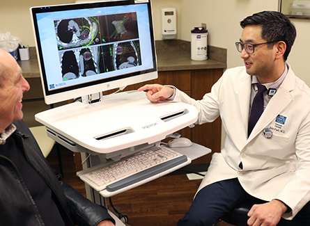 Dr. Park with patient